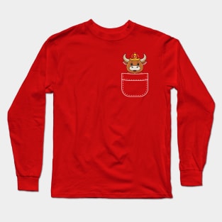 Funny Ox In The Pocket Chinese New Year 2021 Long Sleeve T-Shirt